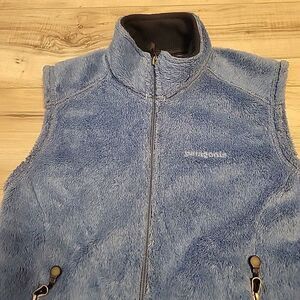 Patagonia Los Gatos Vest Womens Small Blue Full Zip Fleece